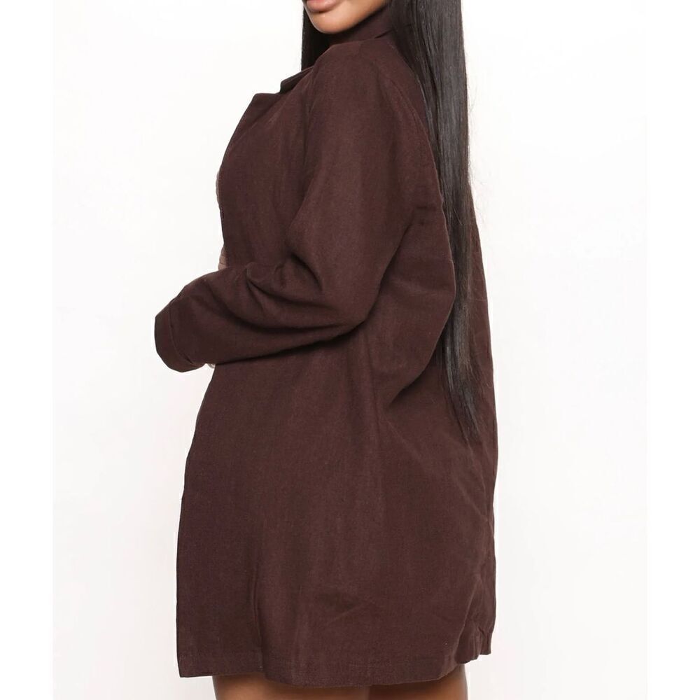 Brown Linen Short Set - Picture 3 of 9